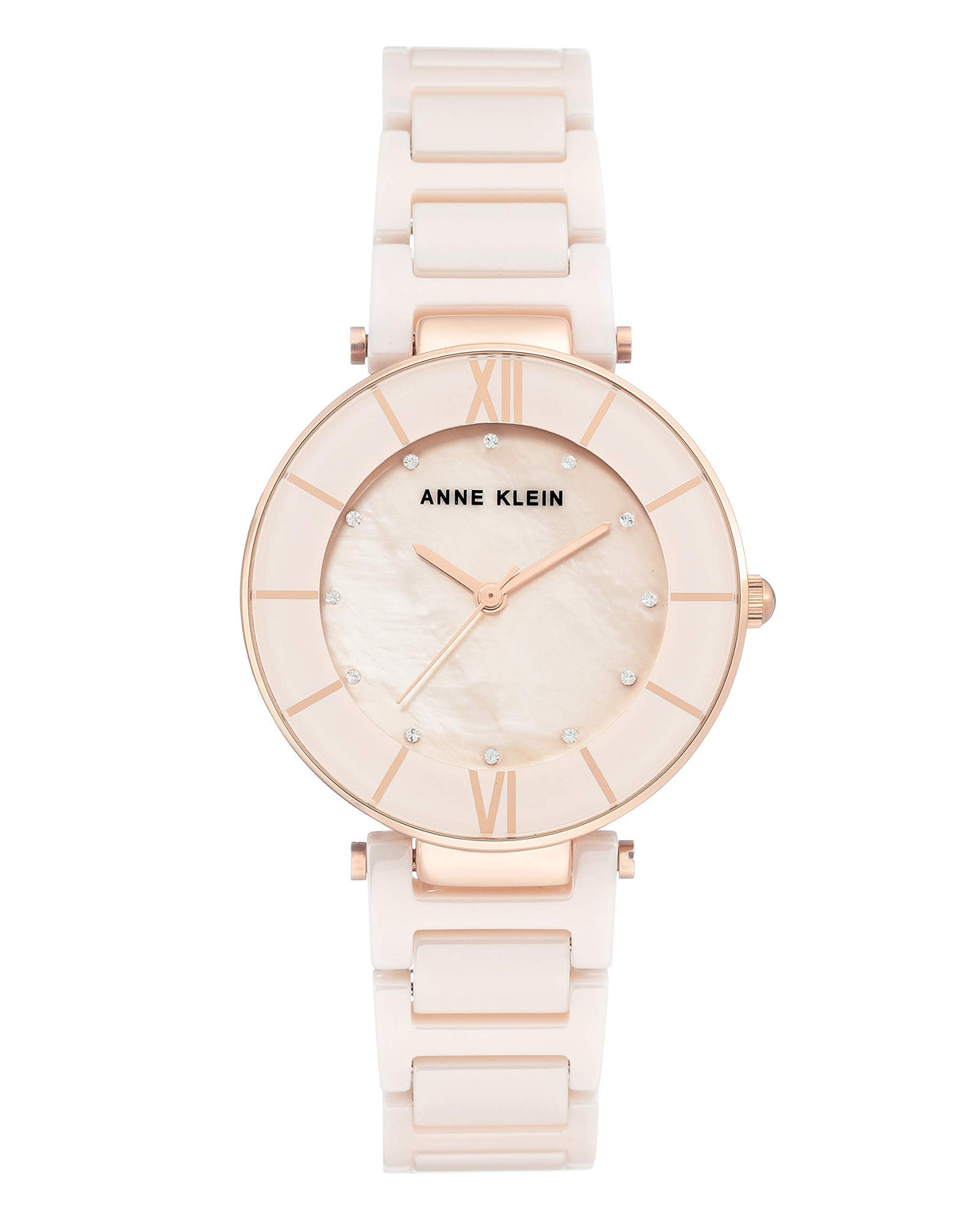 Anne Klein Women's AK/3266 Premium Crystal Accented Ceramic Bracelet Watch