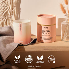 Aery Happy Space - Rose Geranium & Amber Scented Candle (200g)