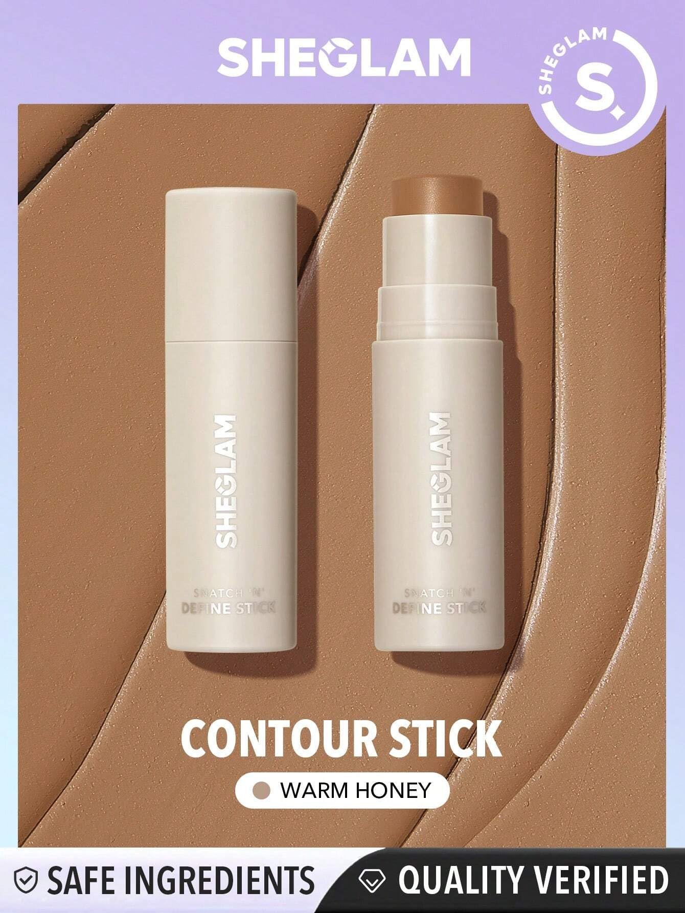 SHEGLAM Snatch 'n' Define Stick - Cream Contour Stick Long Lasting Highly Pigmented Sweat Proof Bronzer Sculpting Lightweight Smooth Natural Contour Face Makeup (Warm Honey)