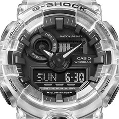 Casio G-Shock Analog-Digital World Time Watch - Clear / Black