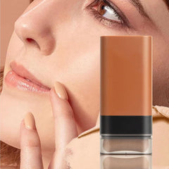 Hydrating Lightweight Foundation Stick with Brush, Matte Finish Long Lasting Foundation Stick, Hydrating Medium Full Coverage Concealer, Light and Smooth Texture, for All Skin Types, Natural