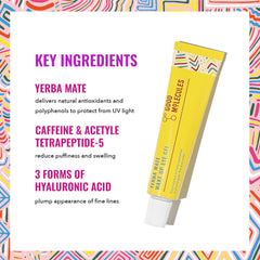 Good Molecules Yerba Mate Wake Up Eye Gel - Yerba Mate, Hyaluronic Acid and Caffeine to Hydrate, Minimize Puffiness and Swelling - Skincare for Face