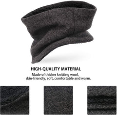 KASTWAVE Winter Beanie Hat Scarf Touchscreen Gloves Set Knit Thick Fleece Lined Warm Touchscreen Gloves Beanie Scarf Set for Men and Women. Women Winter Hats 3-Piece Warmer Set, One Size - Dark Gray