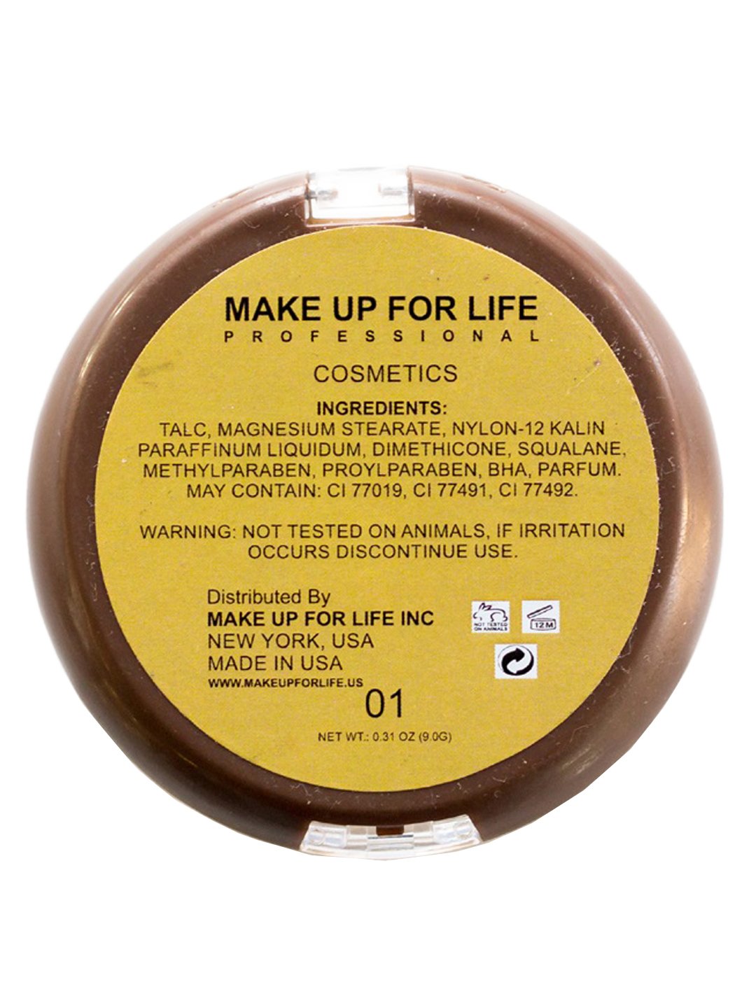 Make Up for Life Professional Bronzer, 01 Beige, 9g