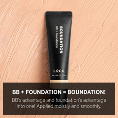 L.O.C.K. Color Good Boundation [02 Light Beige] B.B Cream + Foundation, Medium Coverage Net. 1.05 fl.oz. / 30g, Made in Korea