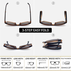 Joopin Folding Sunglasses for Men Women UV400 Protection Easy Carry Foldable Sunglasses for Driving Traveling