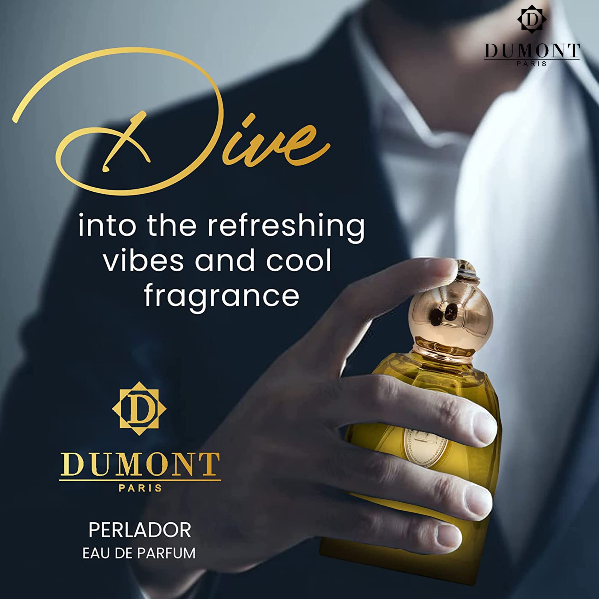 Dumont Cologne for Men and Women, Long Lasting Fragrance, with Incense, Violet and Aromatic Body Spray, Musk Perfume, Ladies Perfume, Travel Size Perfume, BOROUJ PERLADOR 85ml