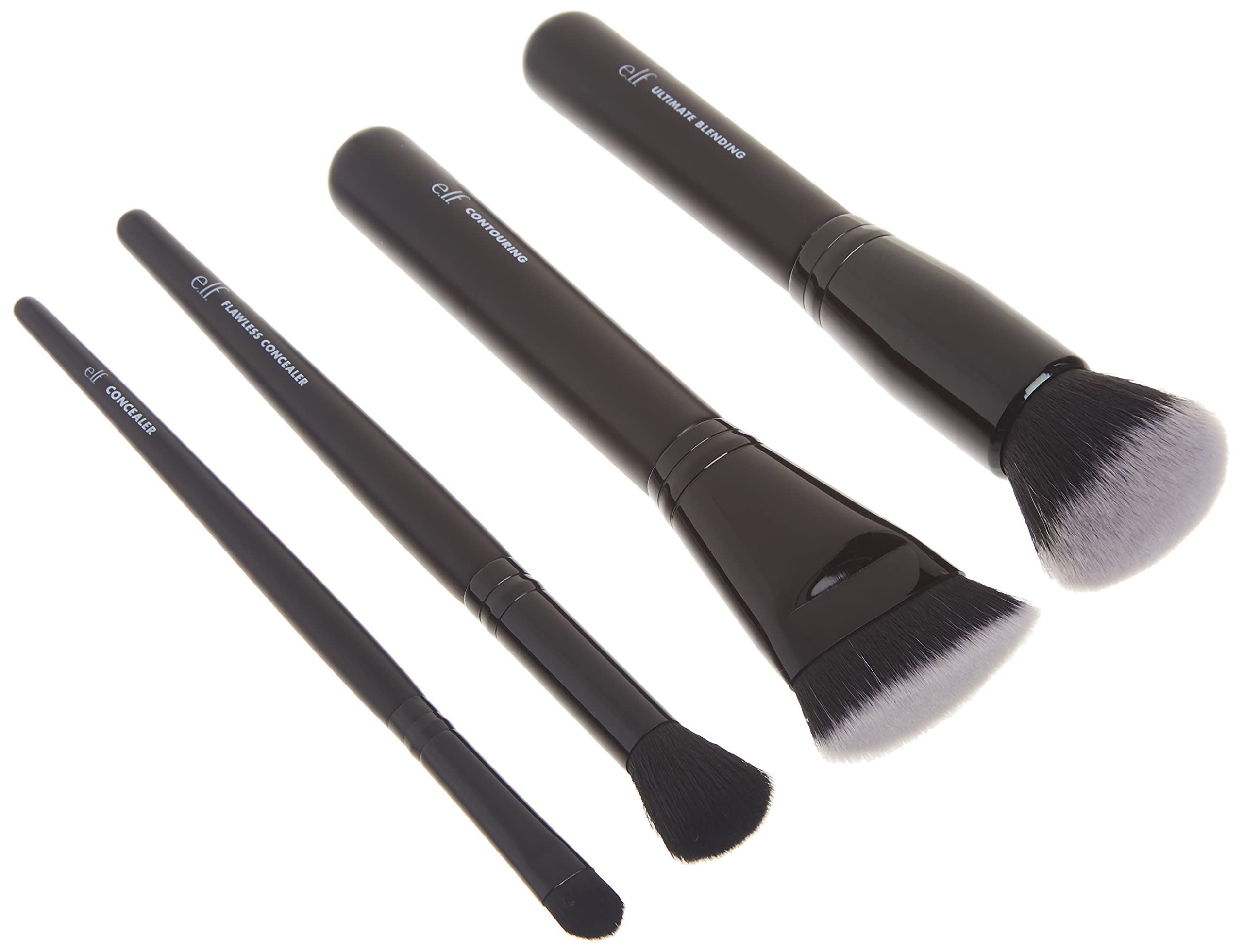 e.l.f. Complexion Perfection Brush Kit 4Piece Set, Synthetic (82023)