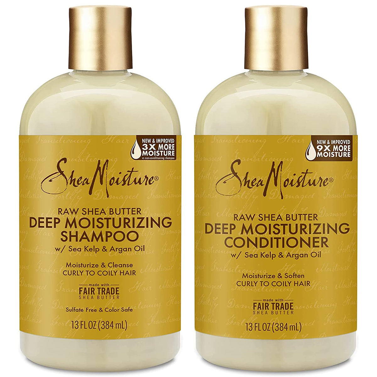 Shea Moisture Raw Shea Butter Replenishing Shampoo 13 oz & Conditioner 13 oz Bundle