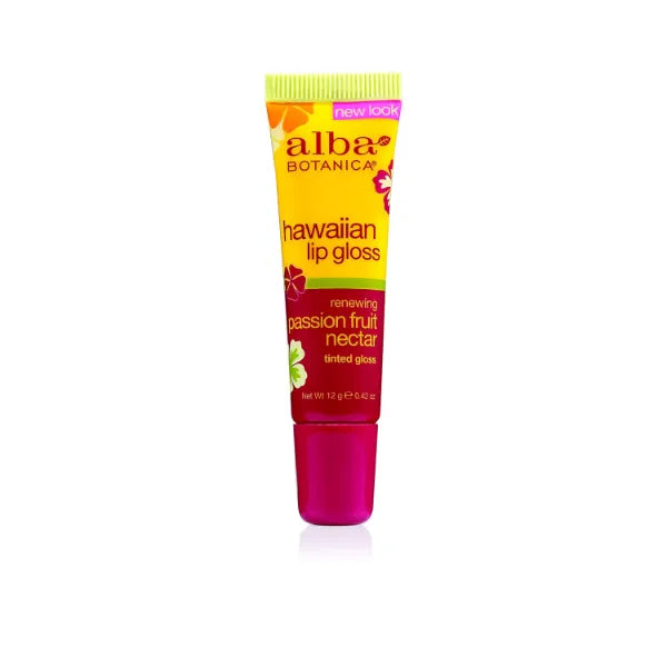 Alba Botanica Hawaiian, Passion Fruit Nectar Tinted Lip Gloss, 0.42 Ounce
