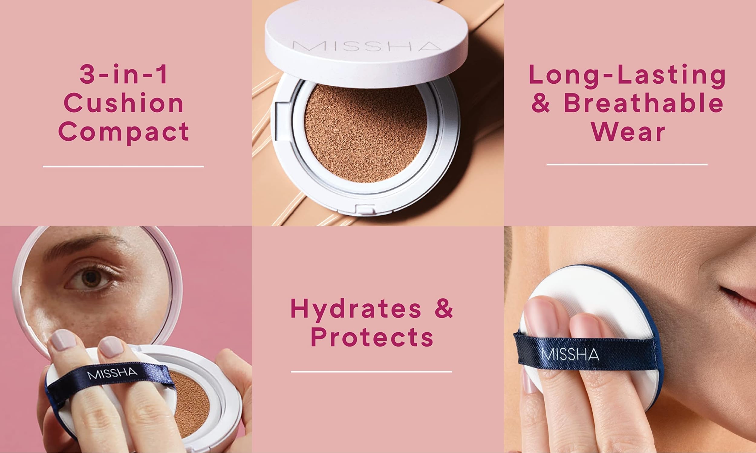 Missha Magic Cushion Cover Lasting #21 (2-pack) - longlasting, high coverage, hydrating cushion foundation with excellent long lasting effect