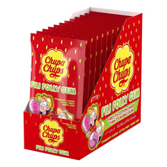 Chupa Chups Strawberry Flavour Fili Folly Gum - 11gm (Pack of 12)