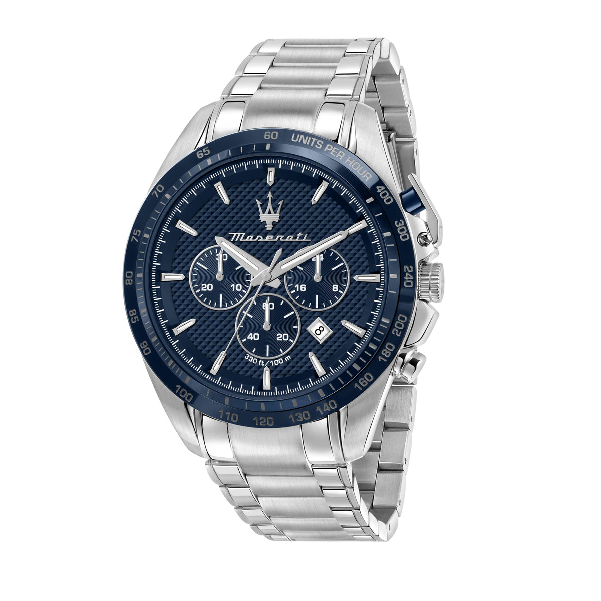 Maserati TRAGUARDO 45 mm Chronograph Men's Watch, Silver, Chronograph