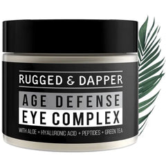 RUGGED & DAPPER Premium Men's Eye Cream | Age Defense for Dark Circles, Wrinkles & Puffy Eyes, Unscented, Hyaluronic Acid, Aloe + Argan Oil - 30ml