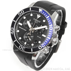 Tissot Seastar GTS QTZ CHR SS SYN BK IND, Black, Quartz Movement