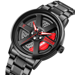 SKMEI Men's Watch New Wheels Rolling Creative Fashion Che Youhui League Fans Butterfly Double Snap Gift Wristwatch - 1787 - RED