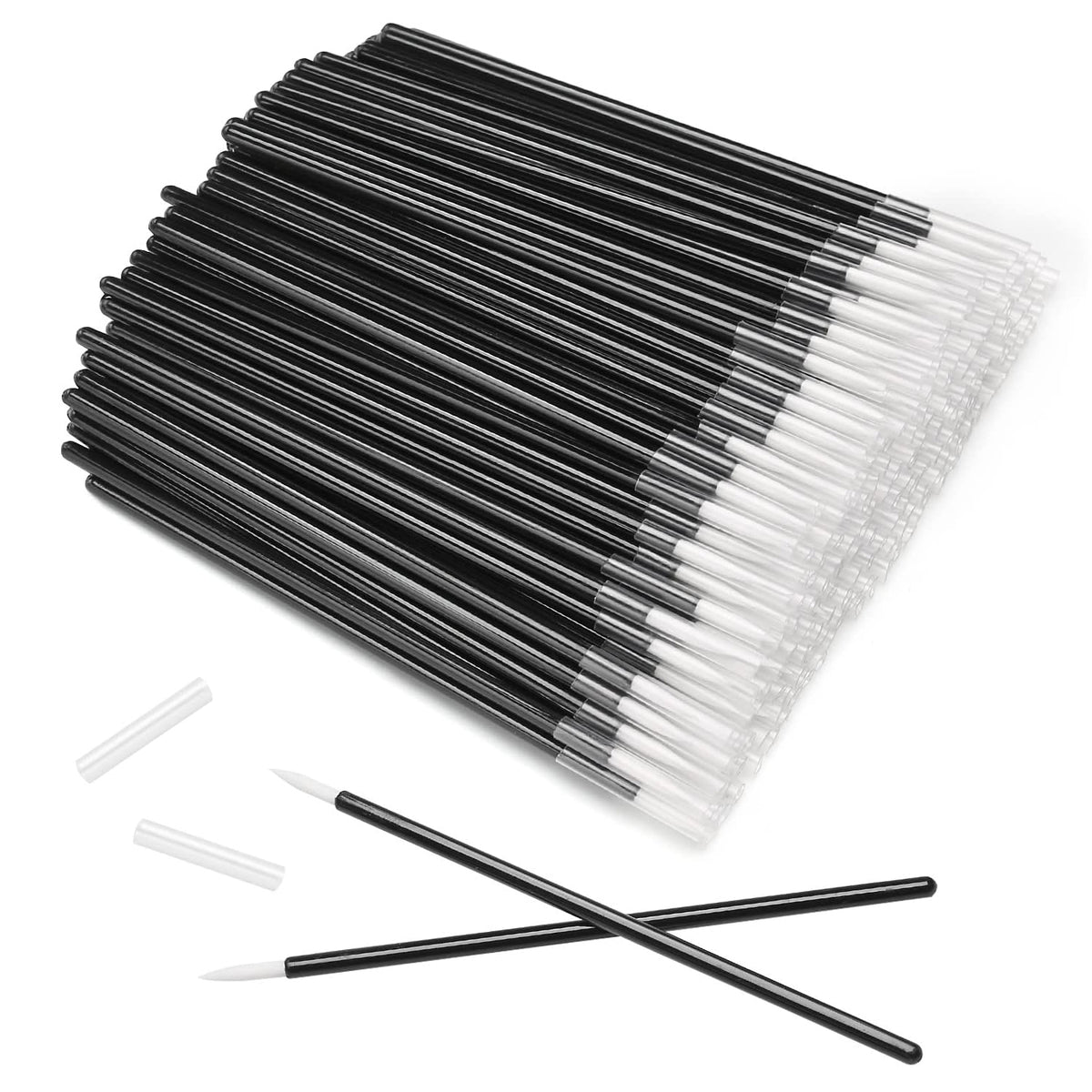 TERRIFI 100 PCS Disposable Eyelash Mascara Brushes Makeup Brush Wands Applicator Makeup Kits, Disposable Eyeliner Brush, Convenient and quick makeup