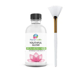 Roll over image to zoom in Planet Eden 40% Glycolic Acid Chemical Peel Kit with Fan Brush - Peel for Wrinkles, Enlarged Pores, Dark marks, Sun Damage