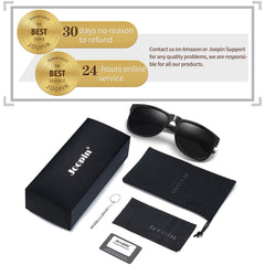 Joopin Sunglasses for Men Women, Fashion Polarized Sun Glasses Retro Square Shades UV Protection Driving