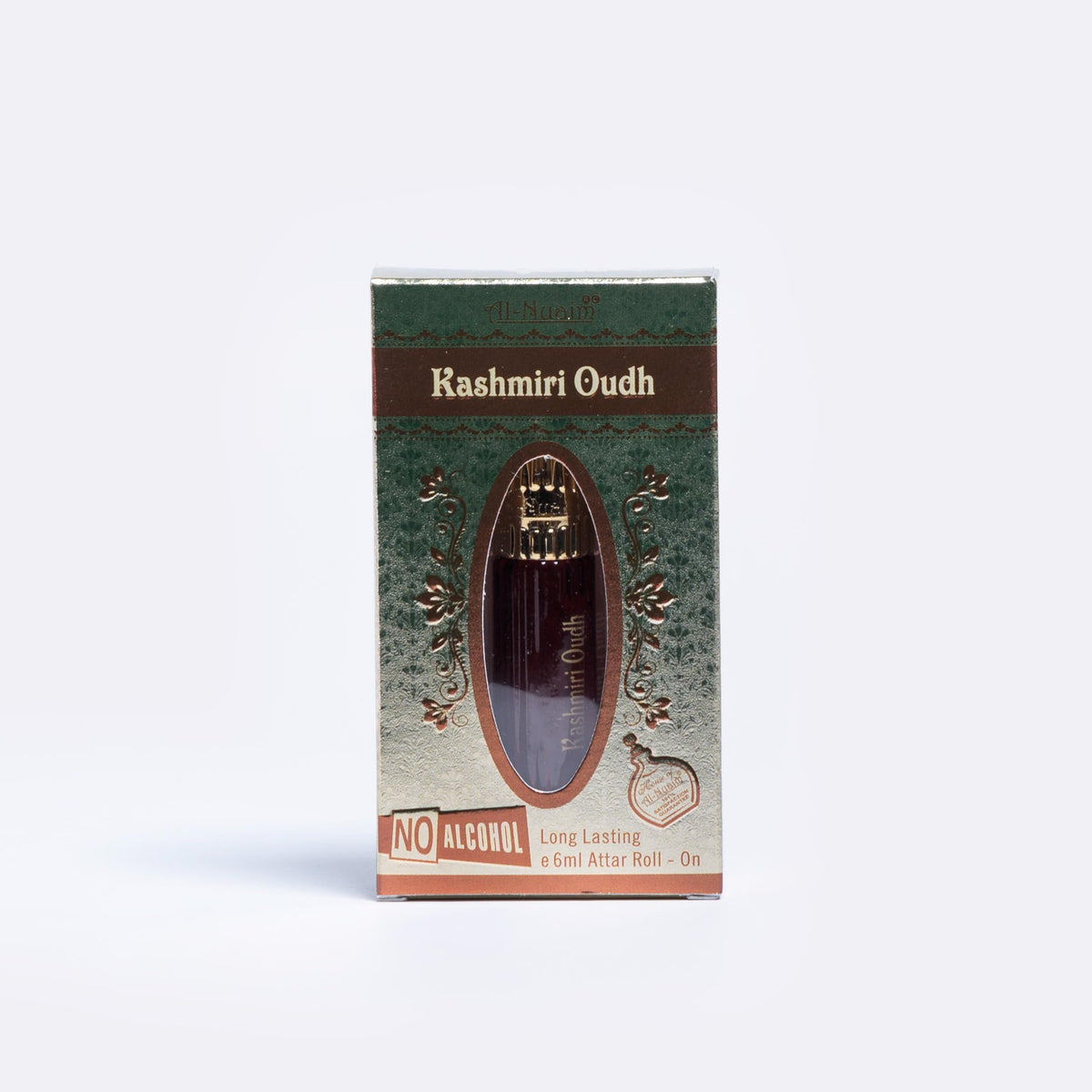 Al Nuaim Silver Series | Kashmiri Oudh Alcohol Free Attar For Men - 6ml | Concentrated Perfume Oil | Precious Oudh Blend | Aromatic Sensation