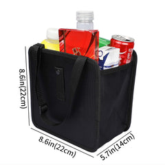 Power Tiger CAR ACCESSORIES PowerTiger Car Rubbish Bin Hanging Auto Trash Bag Litter Container Water Resistant Leak Proof Collapsible Garbage Organiser, 6.5Ltr Capacity Black