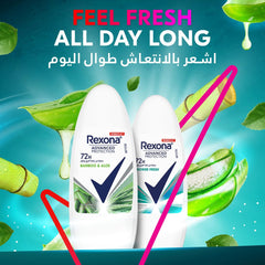 Rexona Women Antiperspirant Deodorant Roll On, 72 hour sweat & odor protection, Shower Fresh, with MotionSense technology, 50ml