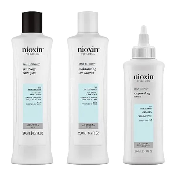 Nioxin Scalp Recovery Anti Dandruff System Kit For Itchy & Flaky Scalp Pyrithione Zinc Trial Size