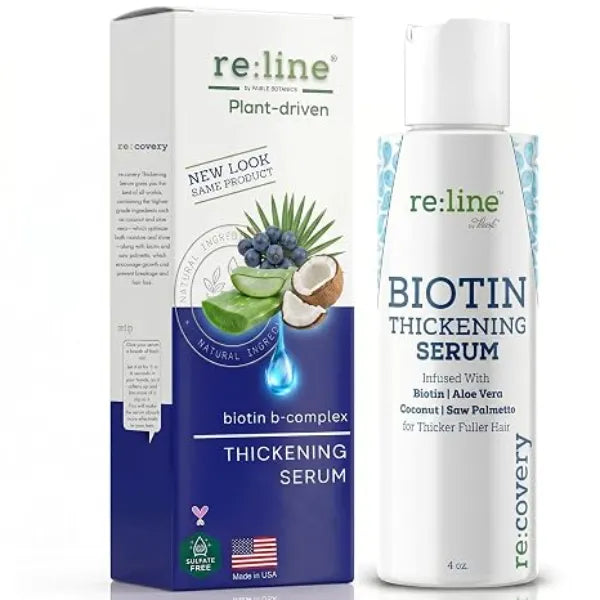 Paisle Botanics Hair Growth Serum for Hair Loss, Natural Biotin Fine Hair Thickener for Women & Men, 4 oz
