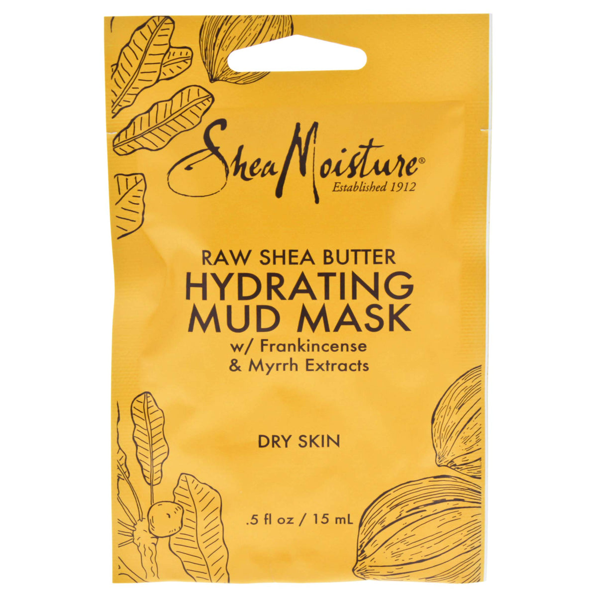 Shea Moisture Raw Shea Butter Hydrating Mud Mask for Unisex - 0.5 oz Mask