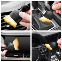 Eiruseed Car Interior Cleaning Brush Car Duster Interior with Ultra Soft Bristles Auto Detailing Brushes Dusting Car Accessories for Dashboard, AC Vents, Leather, Scratch-Free (1Pack)