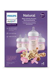 Philips AVENT Natural Baby Bottle with Natural Response , Pink Baby Gift Set with Snuggle, SCD838/03