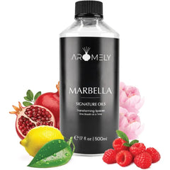 AROMELY Marbella - Inspired by Aria Hotel |Hotel Selection Diffuser Oil - Fragrance from 5-Star Hotels - Luxurious Notes of Lemon Creme, Raspberries, Pomegranates, and White Woods (500ml)