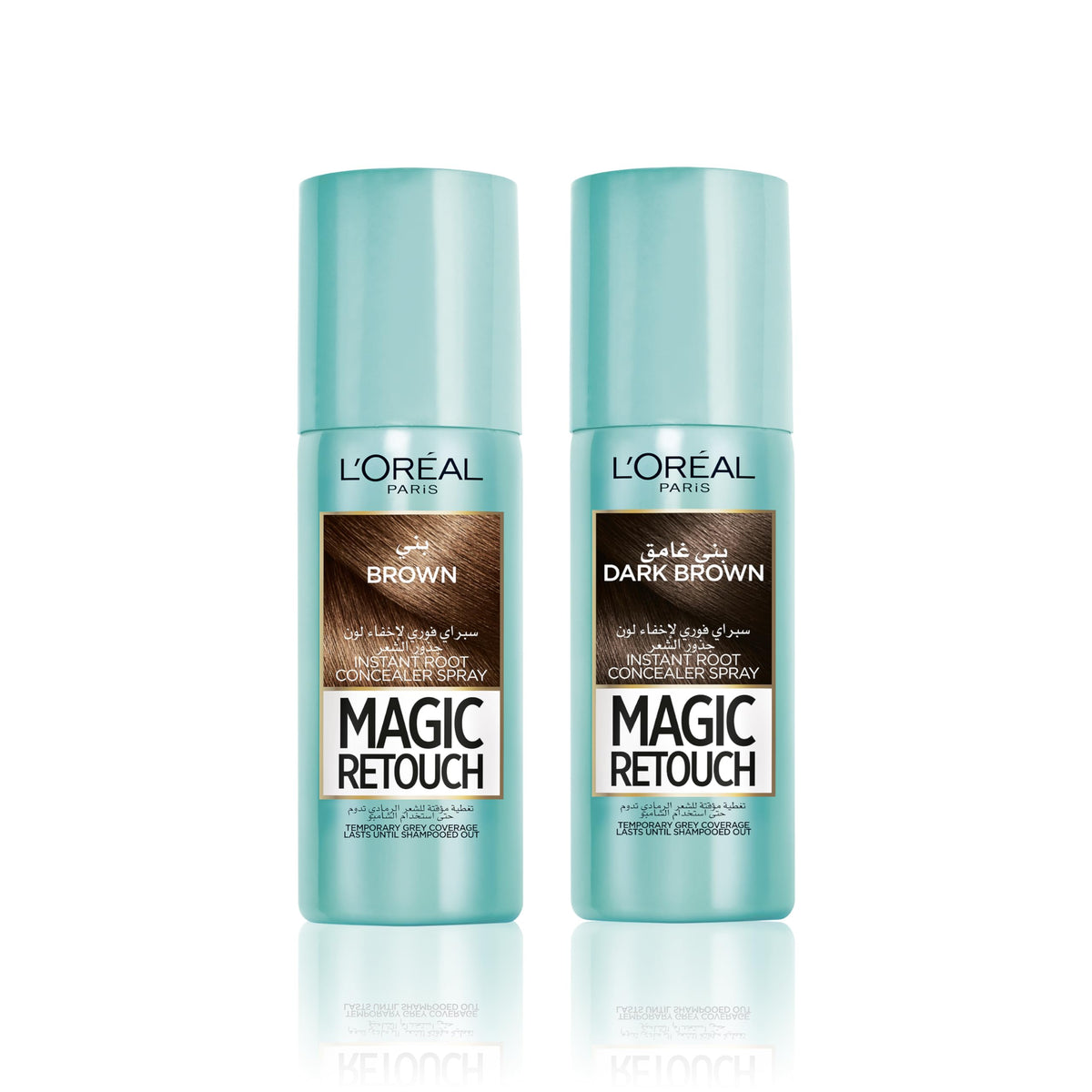 L’Oréal Paris Magic Retouch Instant Root Concealer, Brown 75 ml & Magic Retouch, Dark Brown
