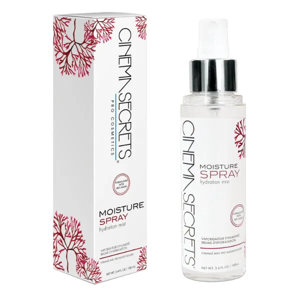 Cinema Secrets Moisture spray+ Hydrating Mist - Red Algae Face Spray for Moisture, Skin Prep, Collagen Support, Refreshes Makeup & Soothes Dry, Sensitive Skin - 100ml