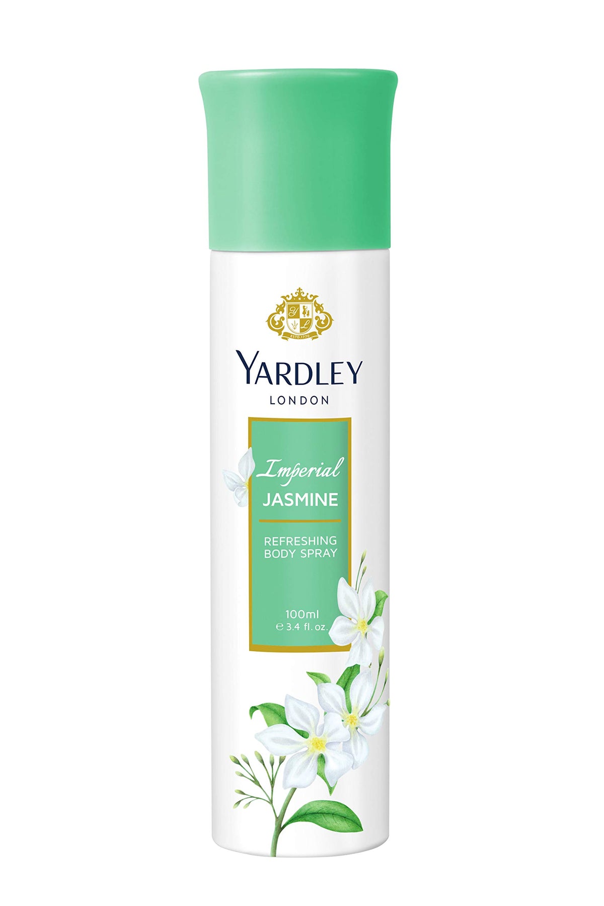 Yardley London Imperial Jasmine Body Spray For Women - 100ml | Floral Scent With Jasmine & Orange Blossom Fragrance | Energetic & Long Lasting Fragrance