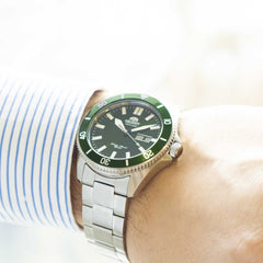 Orient Kano/Big Mako Men's Automatic Manual Winding Mechanical Sports Steel Silicone Wrist Watch - Underwater