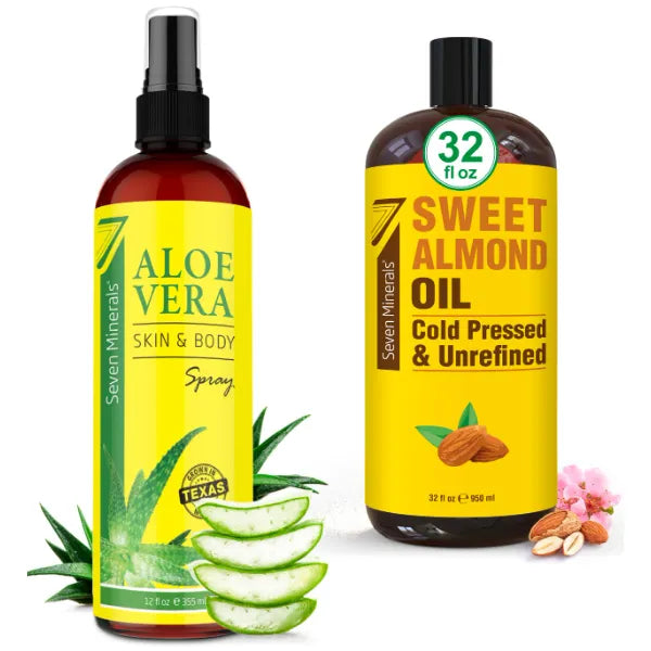 Seven Minerals Organic Aloe Vera Spray & Sweet Almond Oil