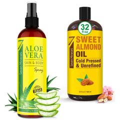 Seven Minerals Organic Aloe Vera Spray & Sweet Almond Oil