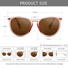 SUNGAIT Vintage Round Sunglasses for Women Men Classic Retro Designer Style