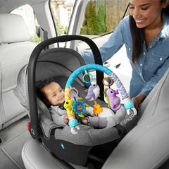 NALACAL Baby Stroller Arch for Bassinet with Universal Clamps, Clip-On Mobile Toys Bassinet Arch Toy Activity Toy Bar Interactive Bassinet Toys for Infants Baby Car Seat Toys Rattle Turtle Music Whale