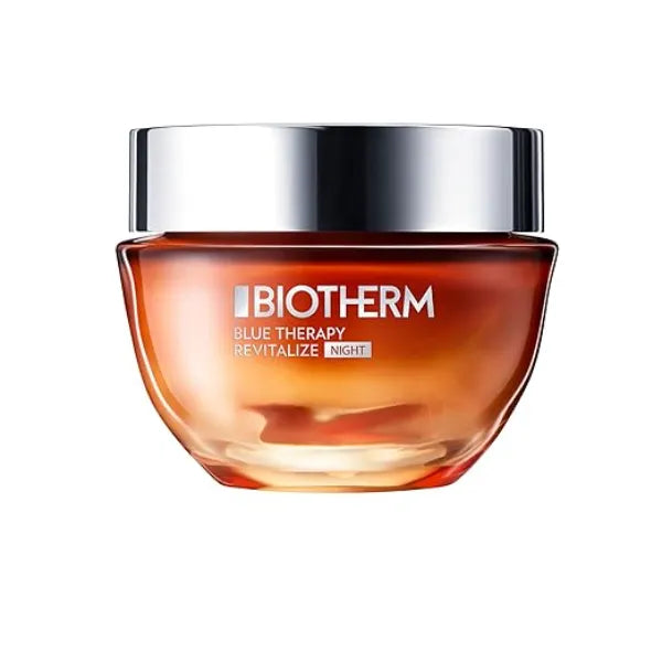 Biotherm Blue Therapy Amber Algae Revitalize Night, Anti Aging Cream for Dehydrated and Mature Skin with Amber Algae, Nourishing and Firming Formula for a Glowing Complexion, 1.7 Fl. Oz.