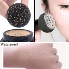 Mushroom Head Air Cushion CC Cream Foundation Cover Concealer Nude Makeup Moisturizing Brightening Pigment Liquid Foundation, Even Skin Tone Makeup Base (Natural)