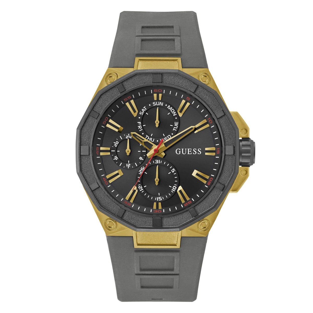Guess Men's Watch R2 GW0803G1 Silicone, gold, Bracelet