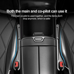 ROUNY Car Seat Gap Filler Organizer with Phone Holder, Car Side Seat Gap Organizer for Prevent Falling, Essential Car Accessories with Seat Belt Holes, Universal for Most Cars, Trucks and SUV(Black)- 2PCS