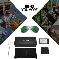 Joopin Sunglasses for Men Women, Polarized Classic Sunglasses Lightweight Metal Frame UV400 Protection