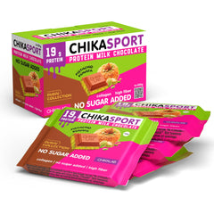 Chikalab Chikasport Dubai Collection Protein Milk Chocolate Pistachio & Kunafa - Collagen, High Fiber, No Sugar Added - 100g (Pack of 4)