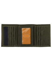 Timberland PRO mens Cordura Velcro Nylon RFID Trifold Wallet With ID Window Wallet - Olive