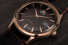 Orient Mens Automatic Watch, Analog Display and Leather Strap FAC08001T0