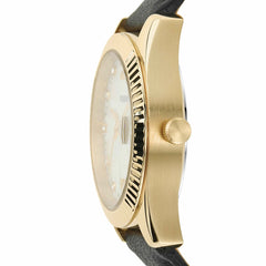 Fossil Women's Scarlette Mini Quartz Stainless Steel and Eco Leather Three-Hand Watch, Color: Gold, Black (Model: ES5149)