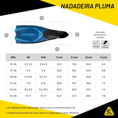 Cressi Pluma Fins - High Quality Unisex Full Foot Fins for Diving, Snorkelling, Swimming - Clear/Pink
